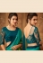 Sea green silk embroidered saree with blouse  518